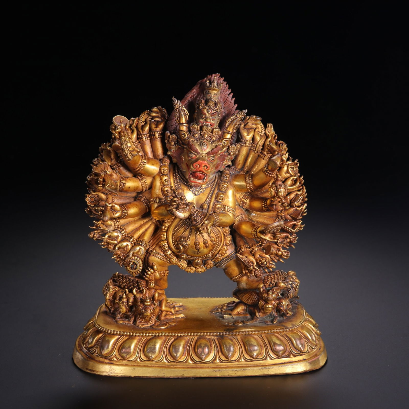 Qing Dynasty gilt bronze deity statue (1 of 1)