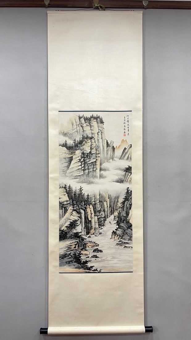 Soong Mei-ling mark Ink on Paper Hanging Scroll (1 of 1)