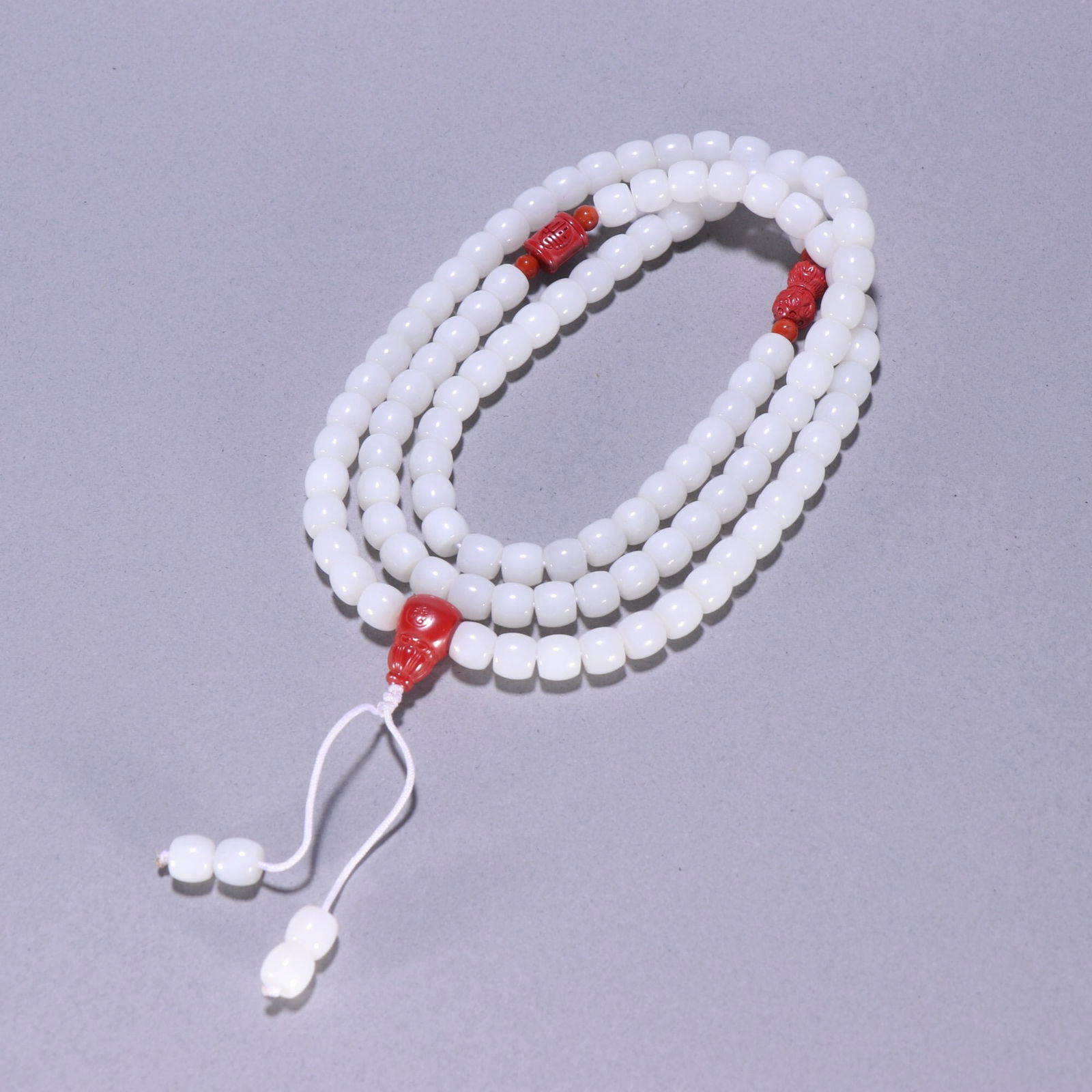 Qing Dynasty Hetian Jade 108-Bead Prayer Beads (1 of 1)