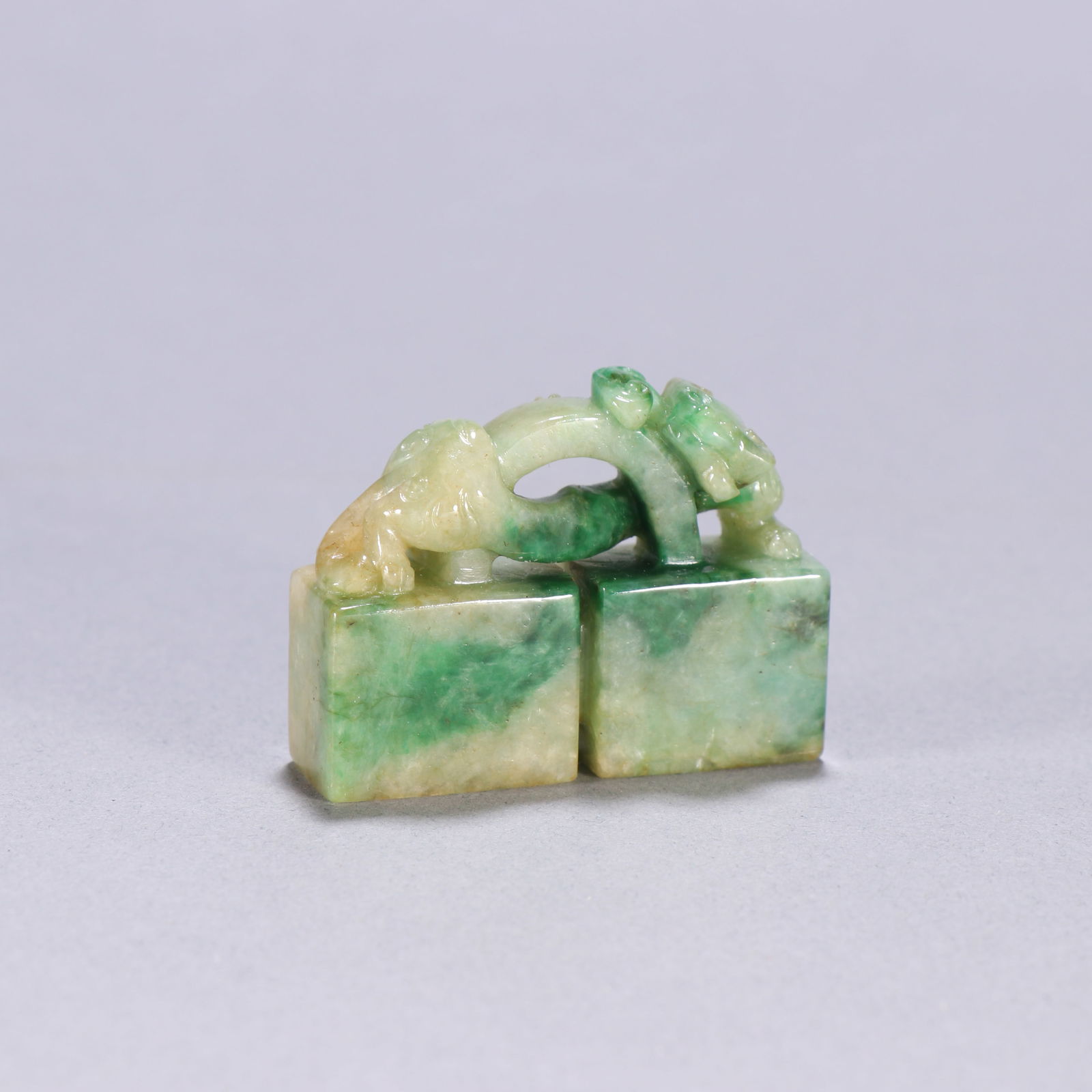 Qing Dynasty Jadeite Double Seal (1 of 4)