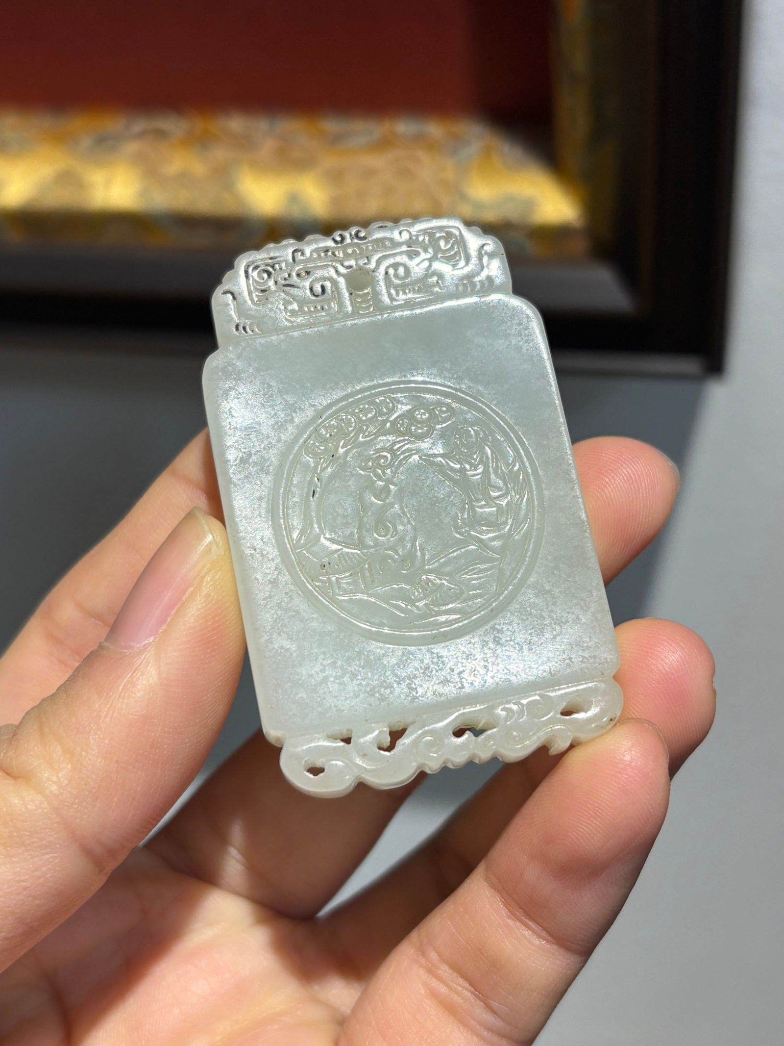 Qing Dynasty Hetian Jade Plaque (1 of 2)