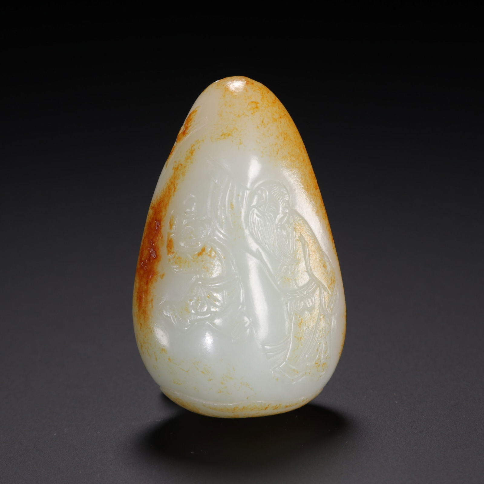 Qing Dynasty Hetian Jade Pebble Hand-held Piece (1 of 2)