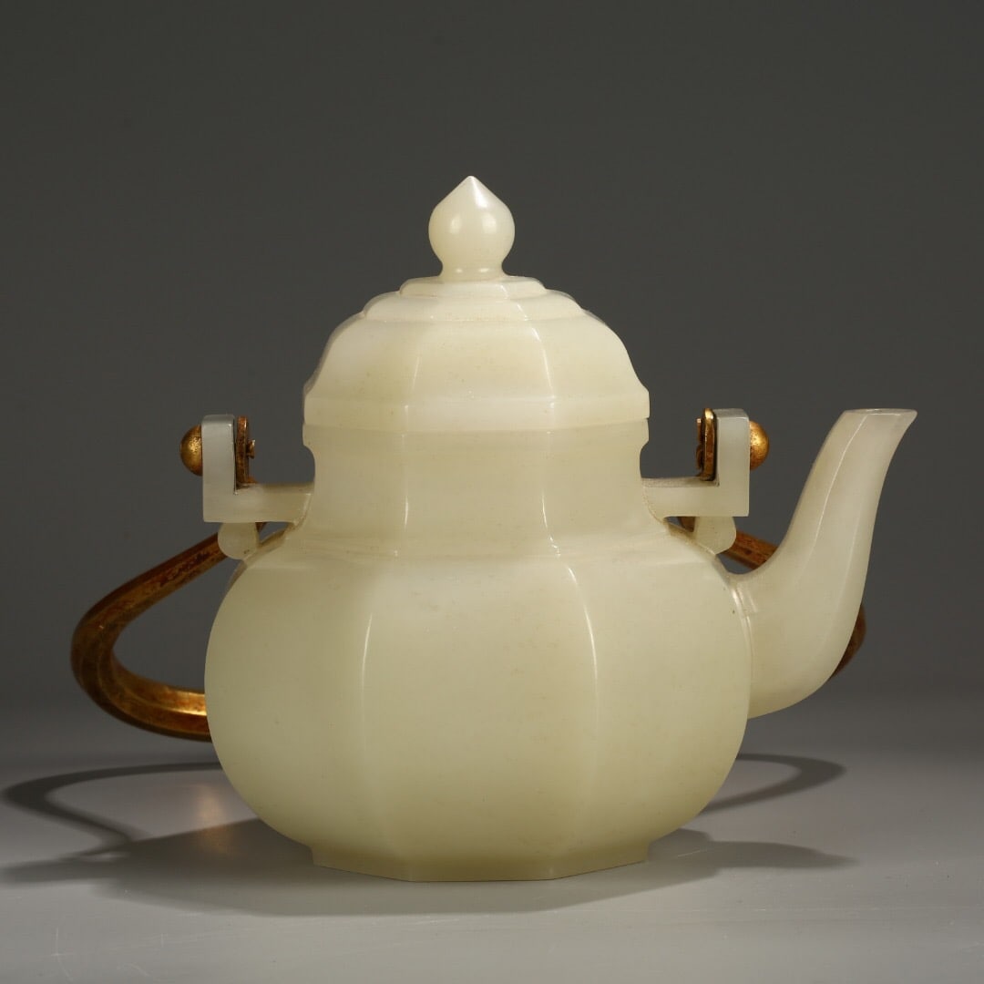 Hetian Jade Teapot with Handle (1 of 4)
