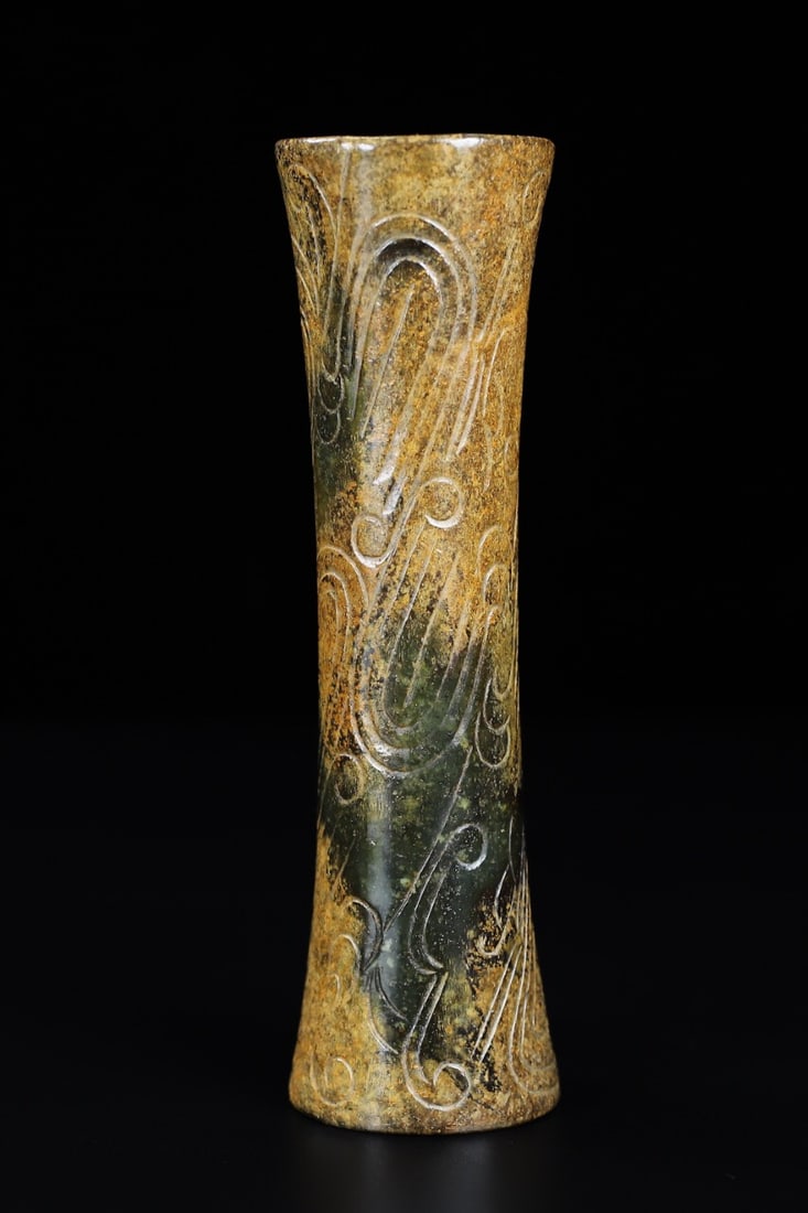 Shang and Zhou Dynasties Hetian Jade Pendant: 13.4*3.6/251.5g