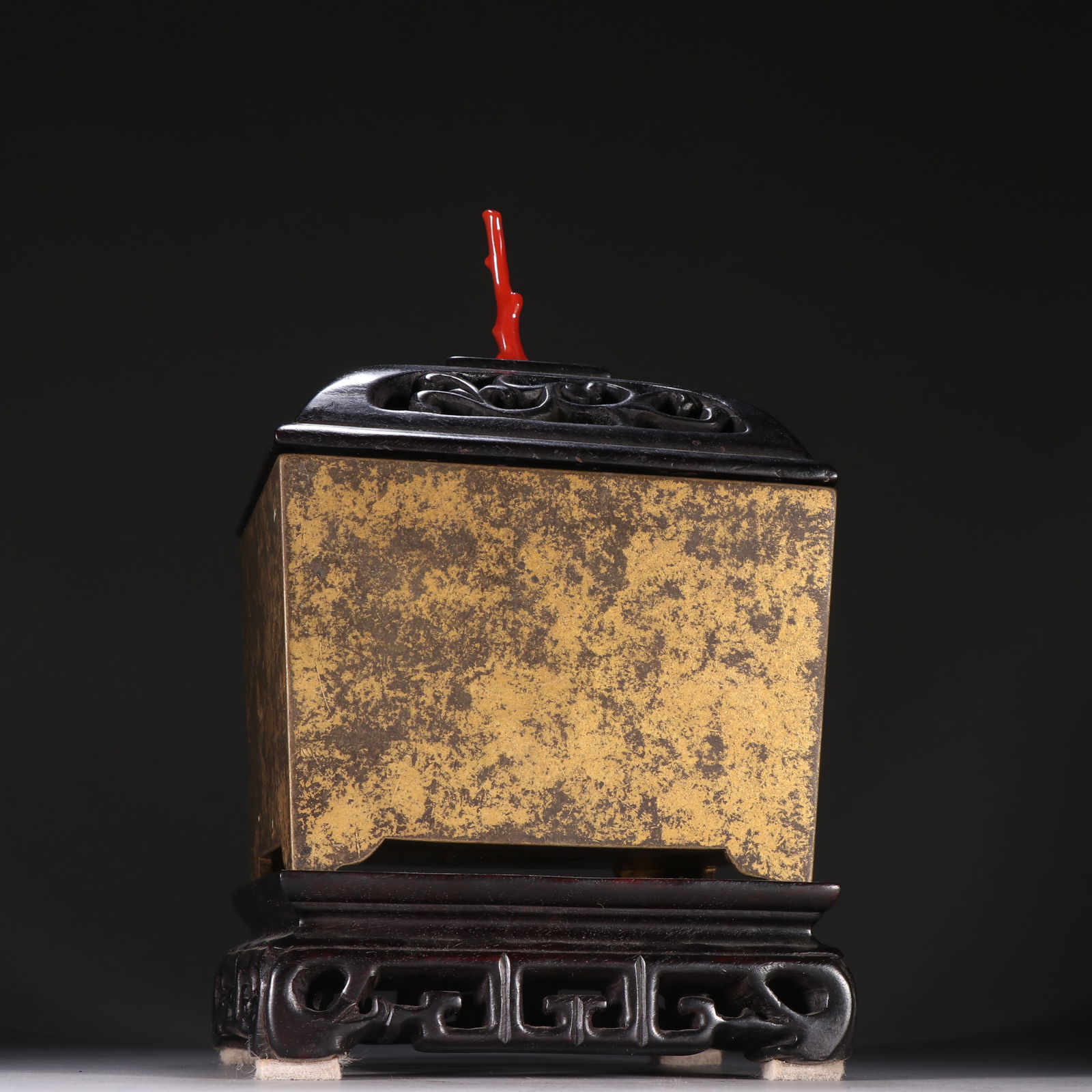 Xuande Mark Gilt Bronze Incense Burner (1 of 4)