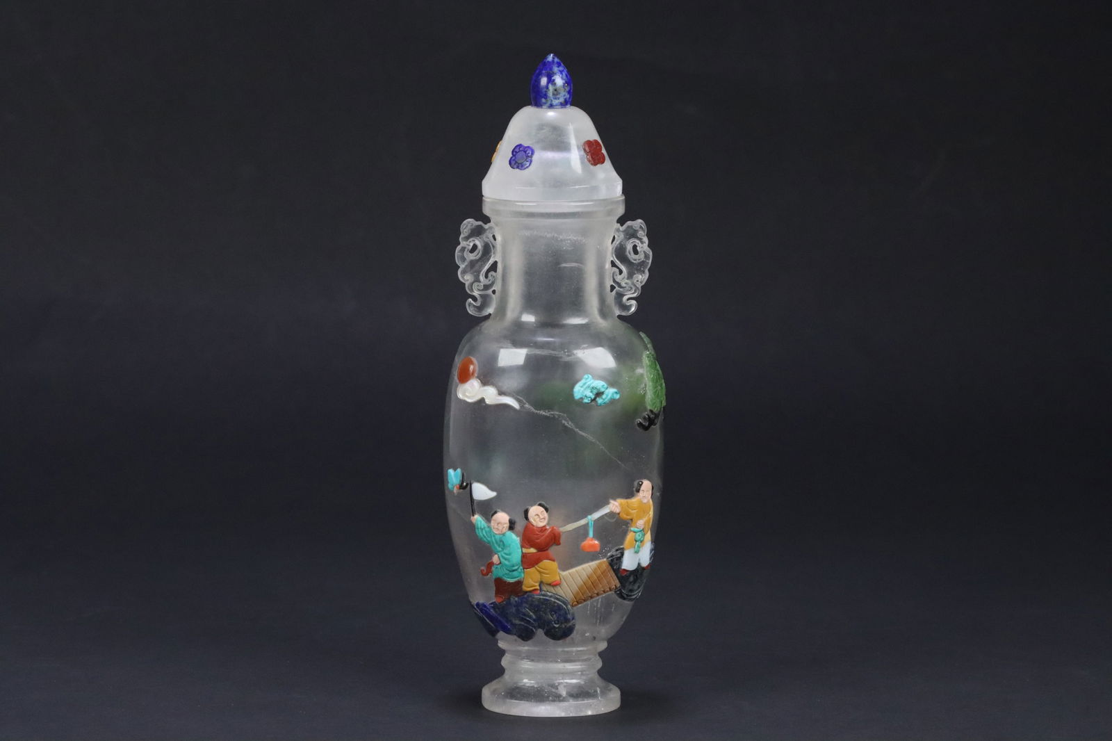 Qing Dynasty Crystal Inlaid Treasure-Encompassing Covered Vase (1 of 5)