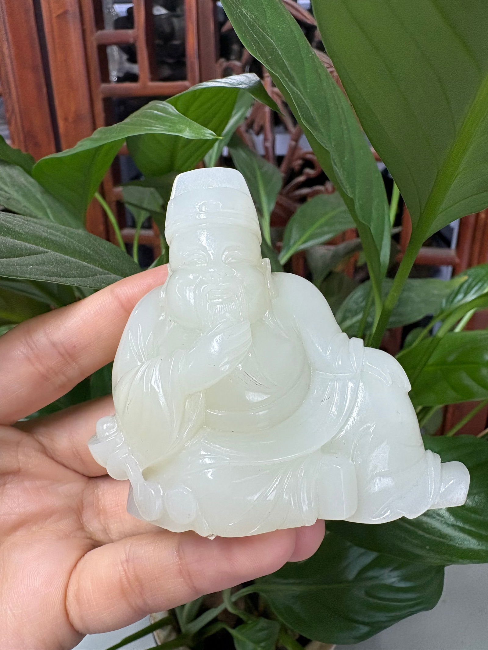 Hetian Jade Ornament: 6.7*7.1*3.5/150g