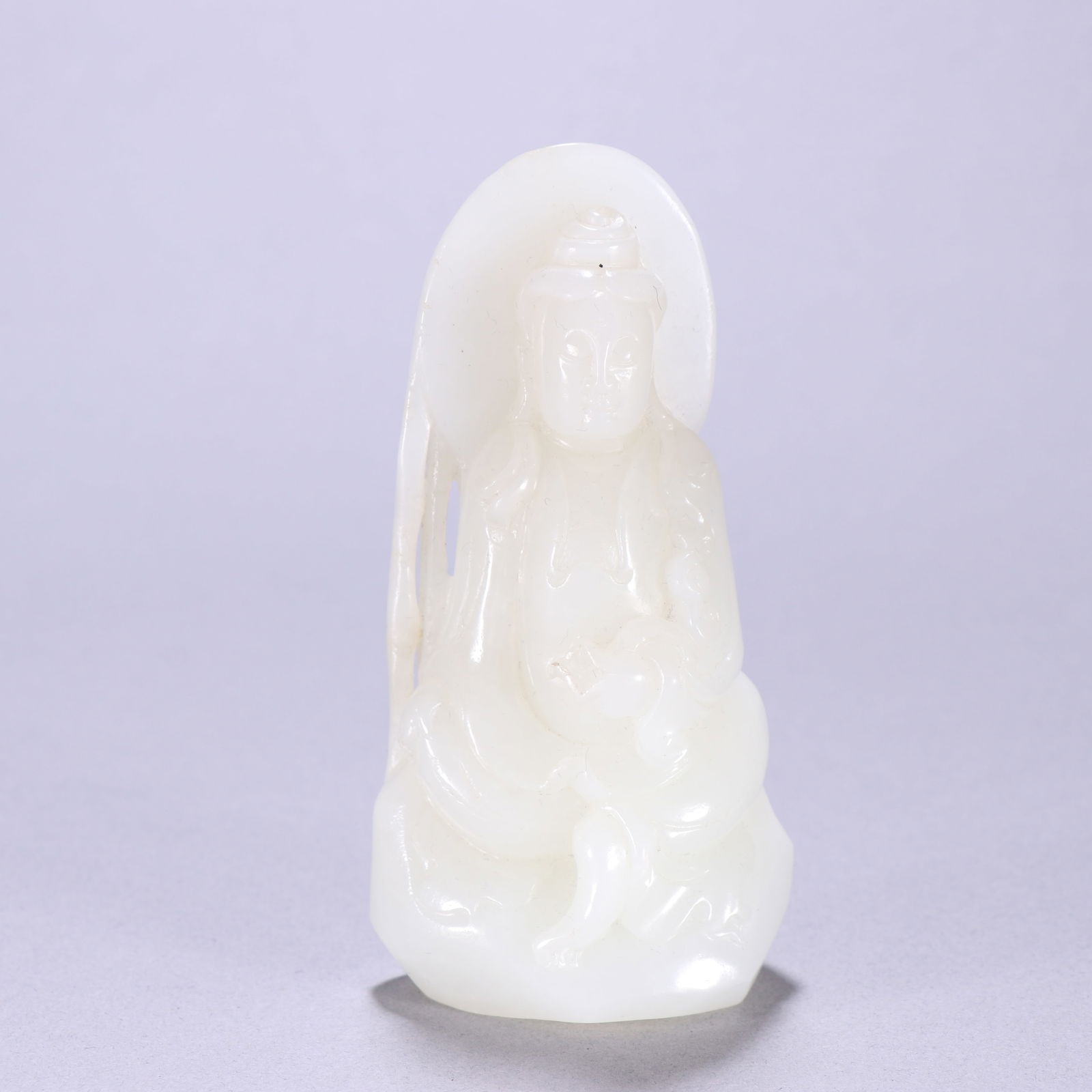 Qing Dynasty Hetian Jade Buddha Statue (1 of 1)