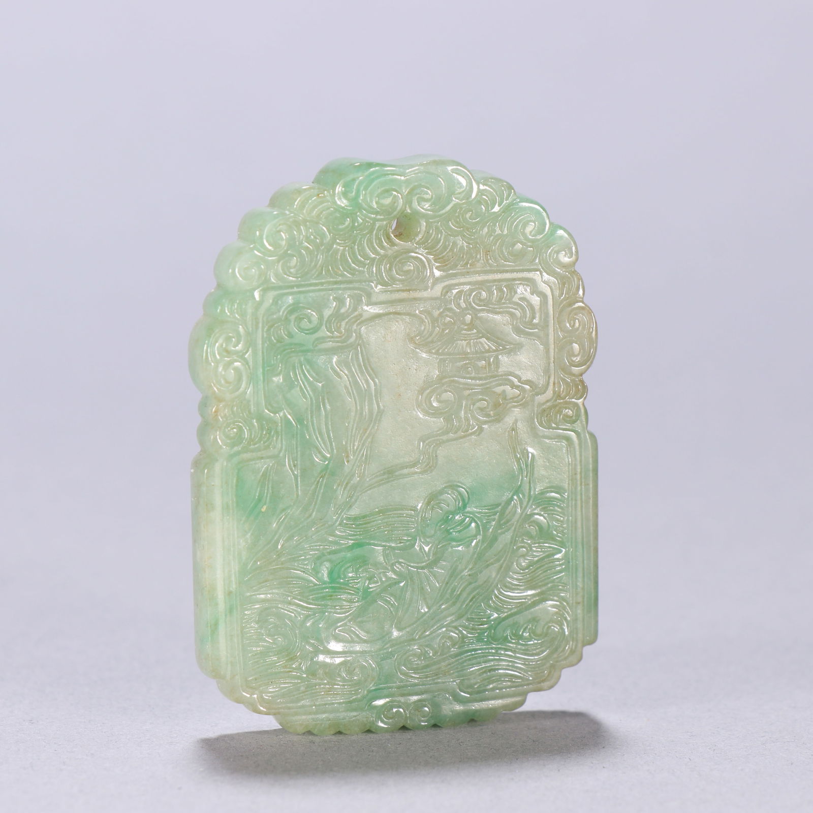 Qing Dynasty Jadeite Plaque (1 of 2)
