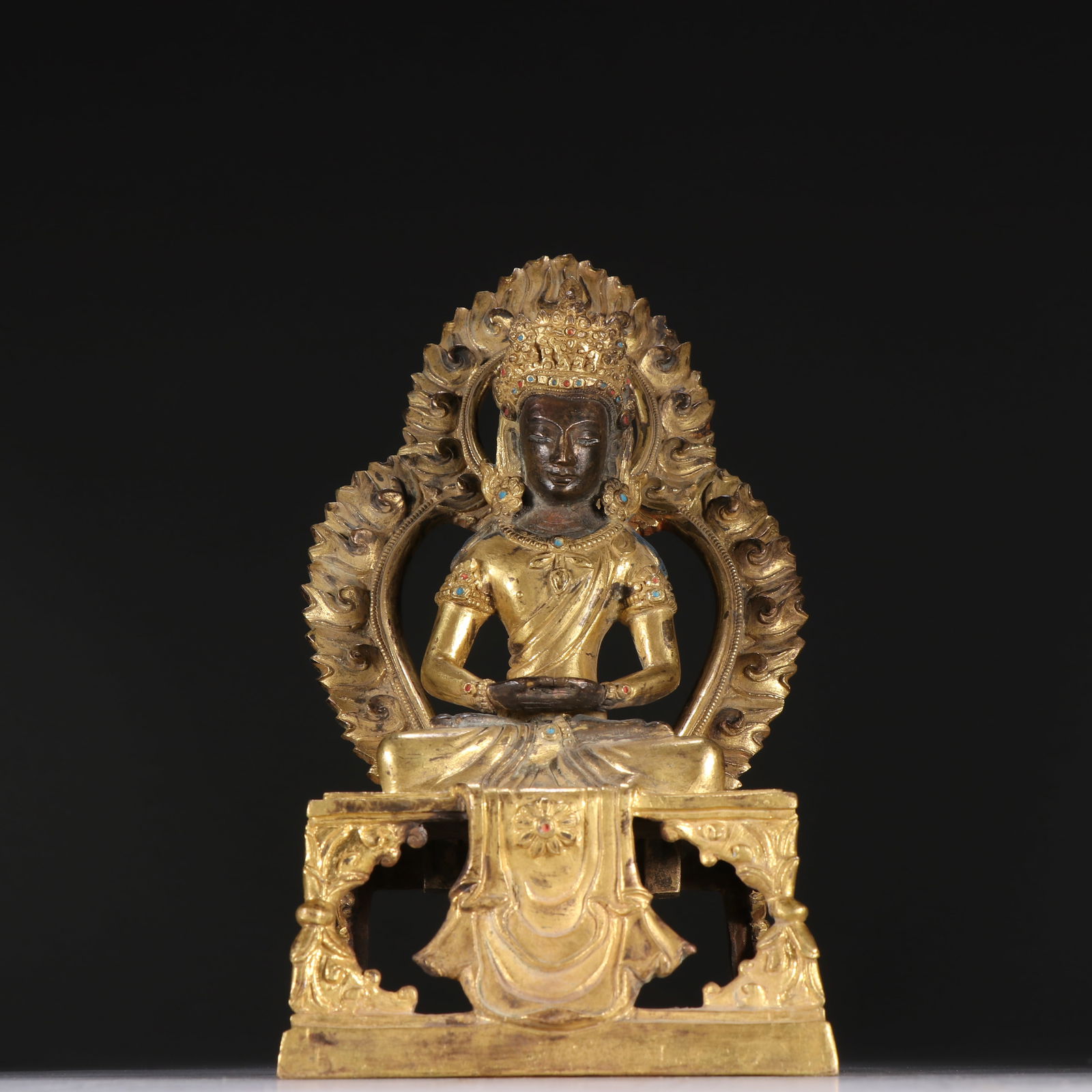 Qing Dynasty Gilt Bronze Buddha Statue (1 of 3)