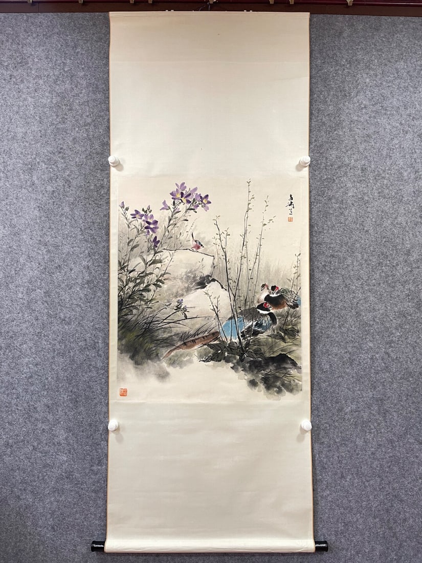 Wang Xuetao mark Ink on Paper Hanging Scroll (1 of 1)