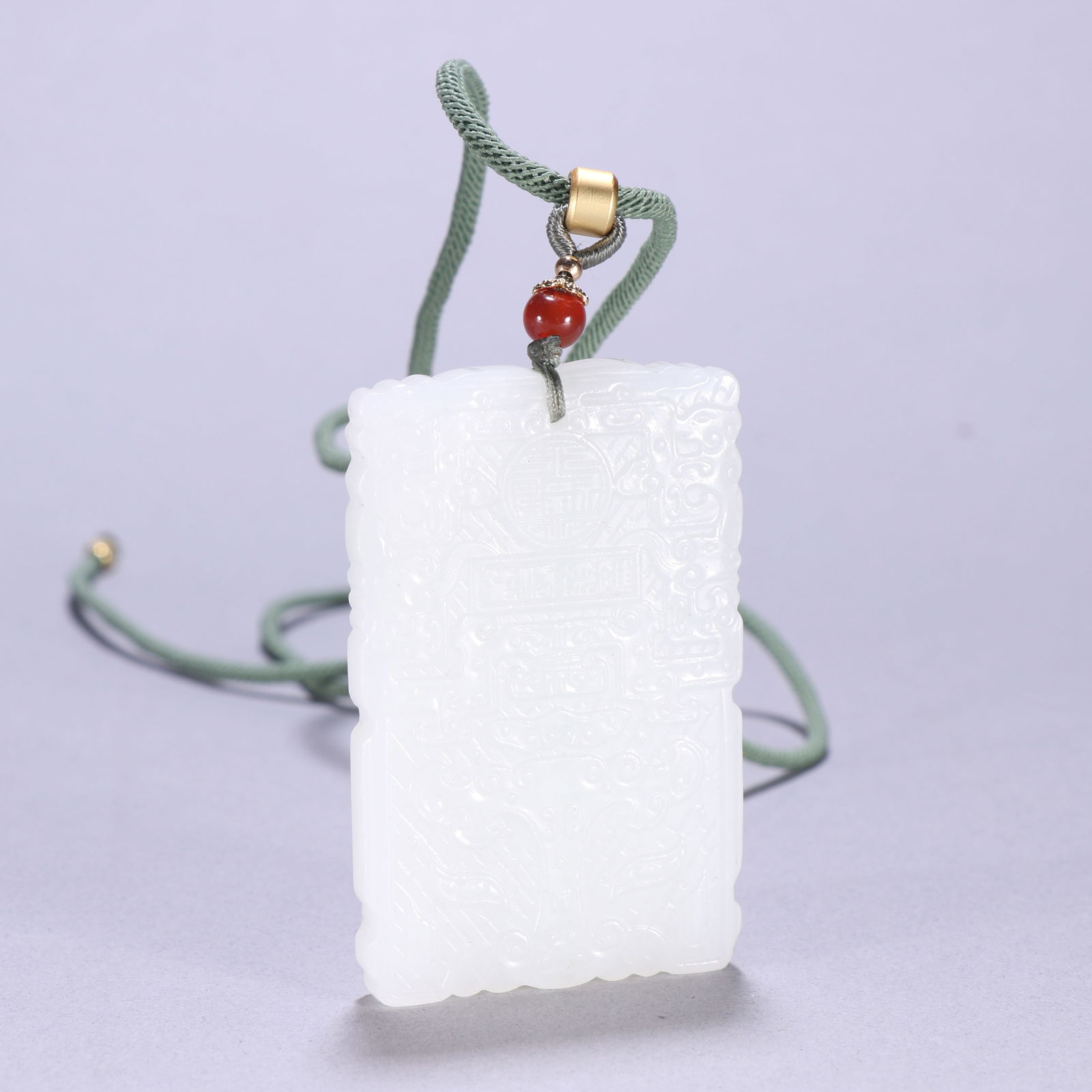 Hetian Jade Plaque: 6.5*4.1/56.8g