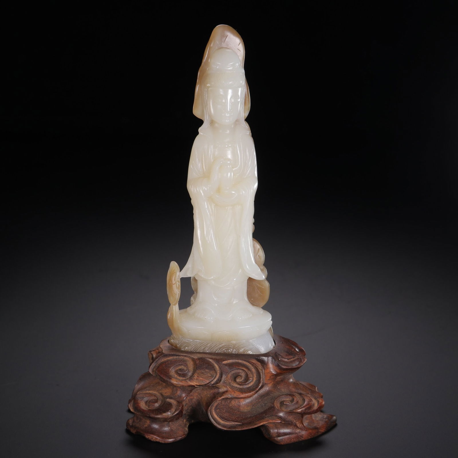Qing Dynasty Hetian Jade Buddha Statue (1 of 2)