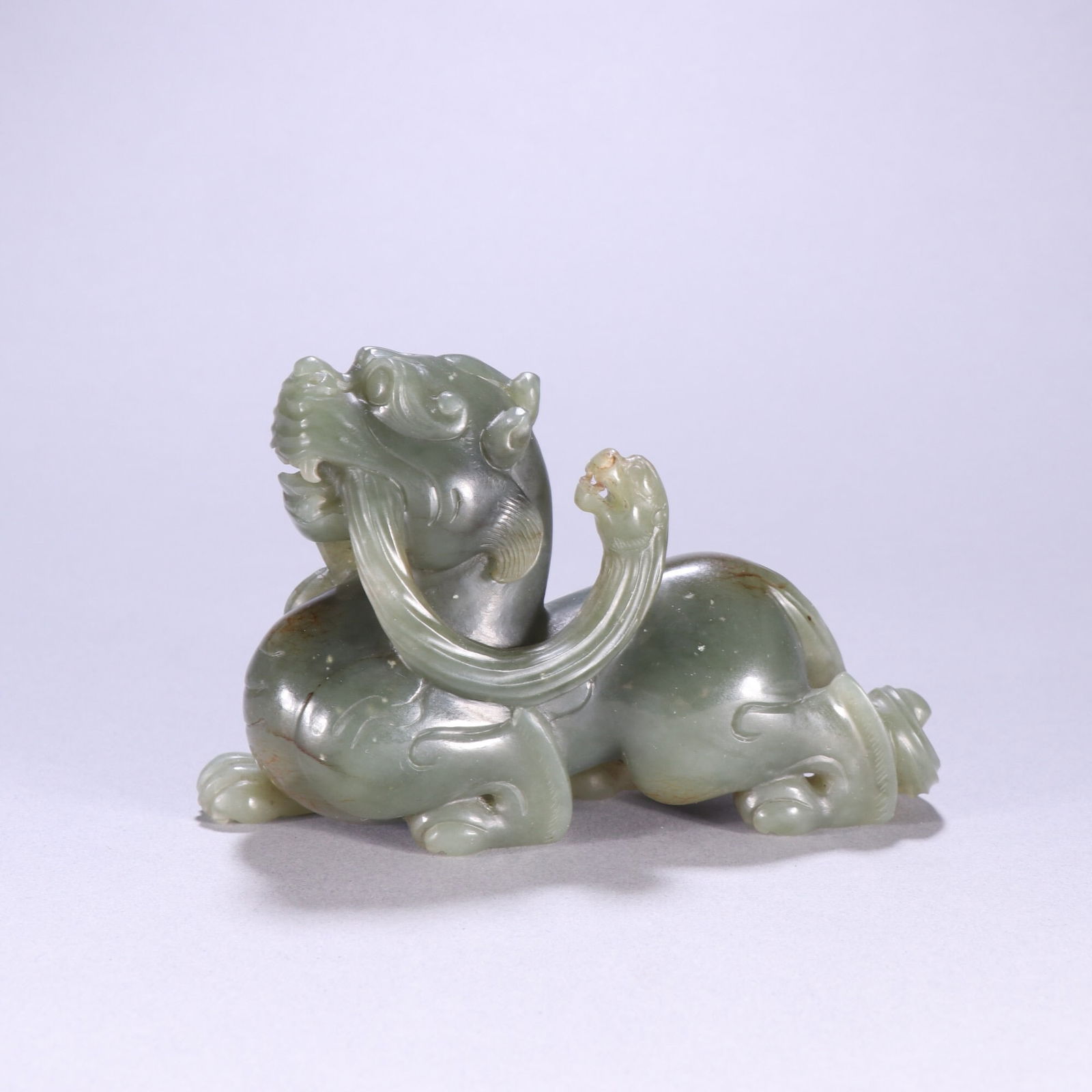 Han Dynasty Hetian Jade Ornament: 7.7*12.1/370g