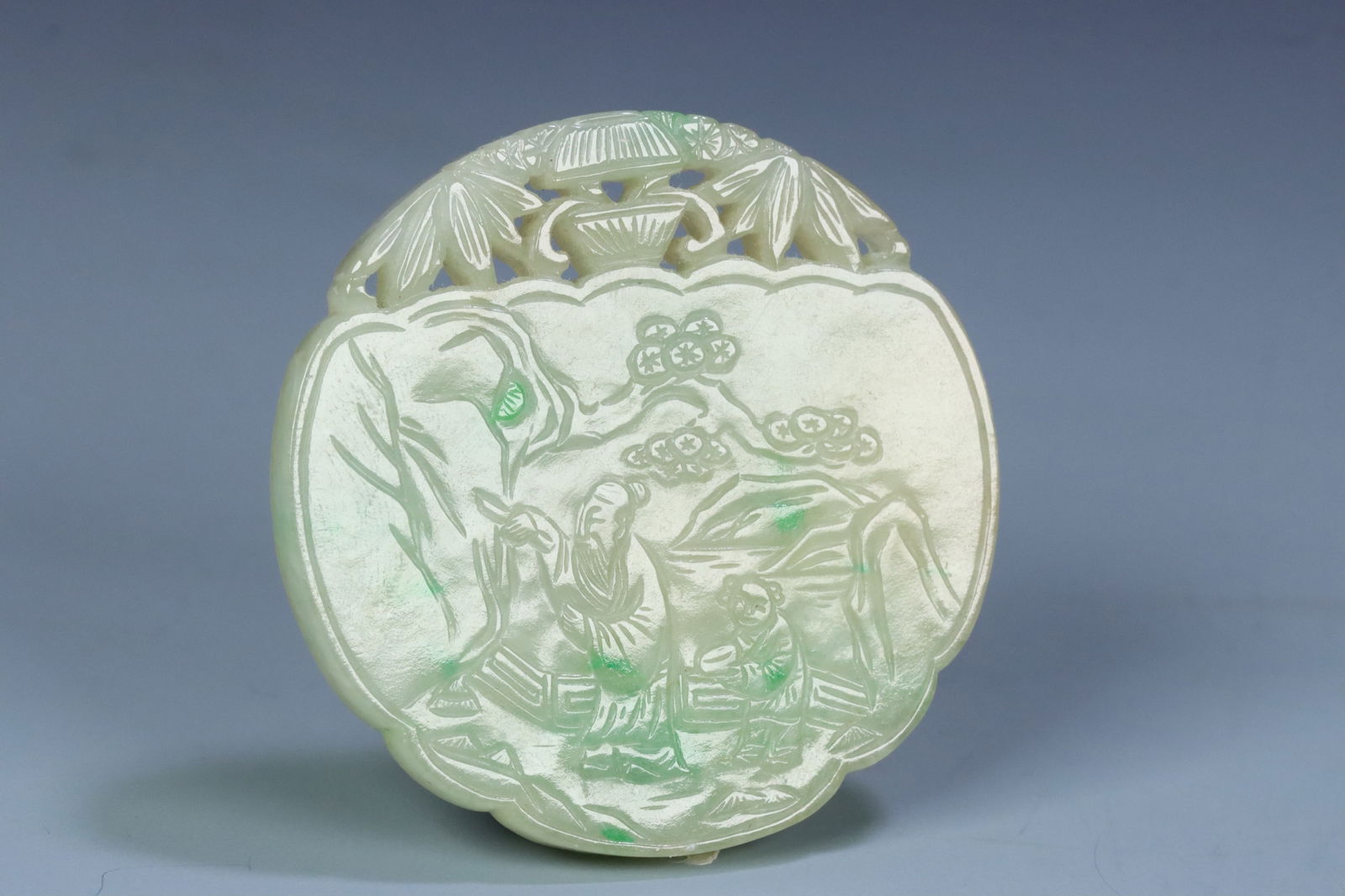 Qing Dynasty Jadeite Plaque (1 of 2)