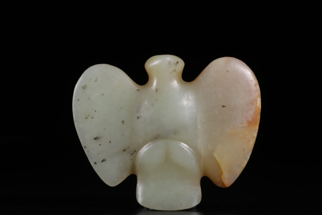 Qing Dynasty silver-gilt filigree base and lid Hetian jade double elephant ear incense burner: 7*5.7*2/60g