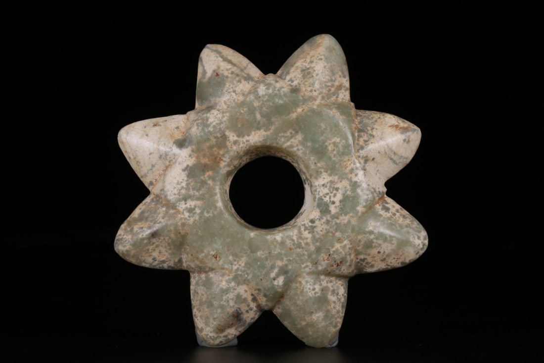 Hongshan Culture mark jade pendant: 11*11*2/247g