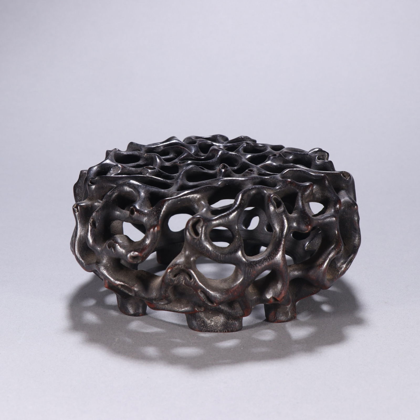 Qing Dynasty rosewood base: 6.4*14/135.9g