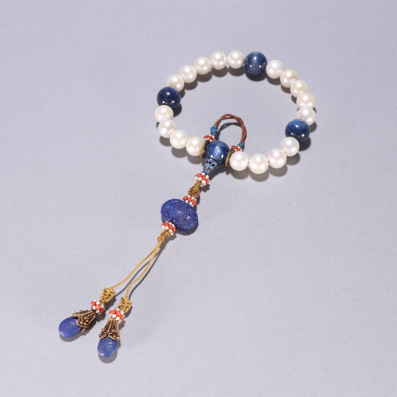 Qing Dynasty Pearl Eighteen Sons Handheld (1 of 1)