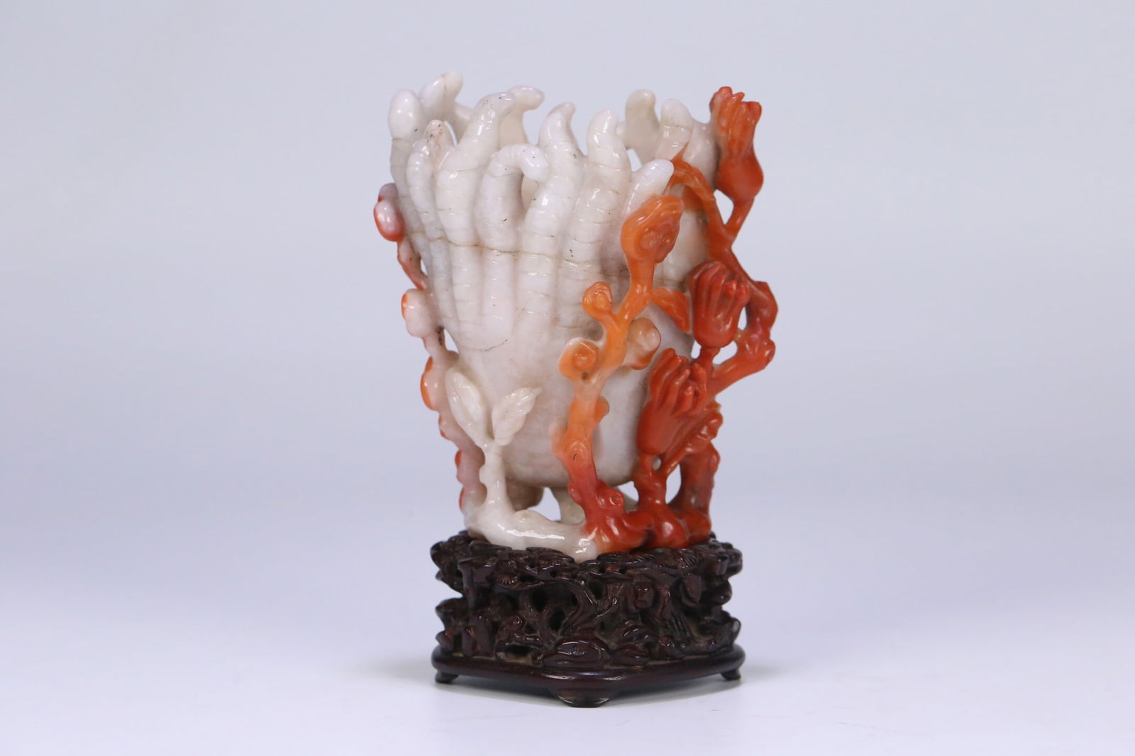 Southern Red Ornaments of the Qing Dynasty: 10.2*8.8*5.5/258.3g