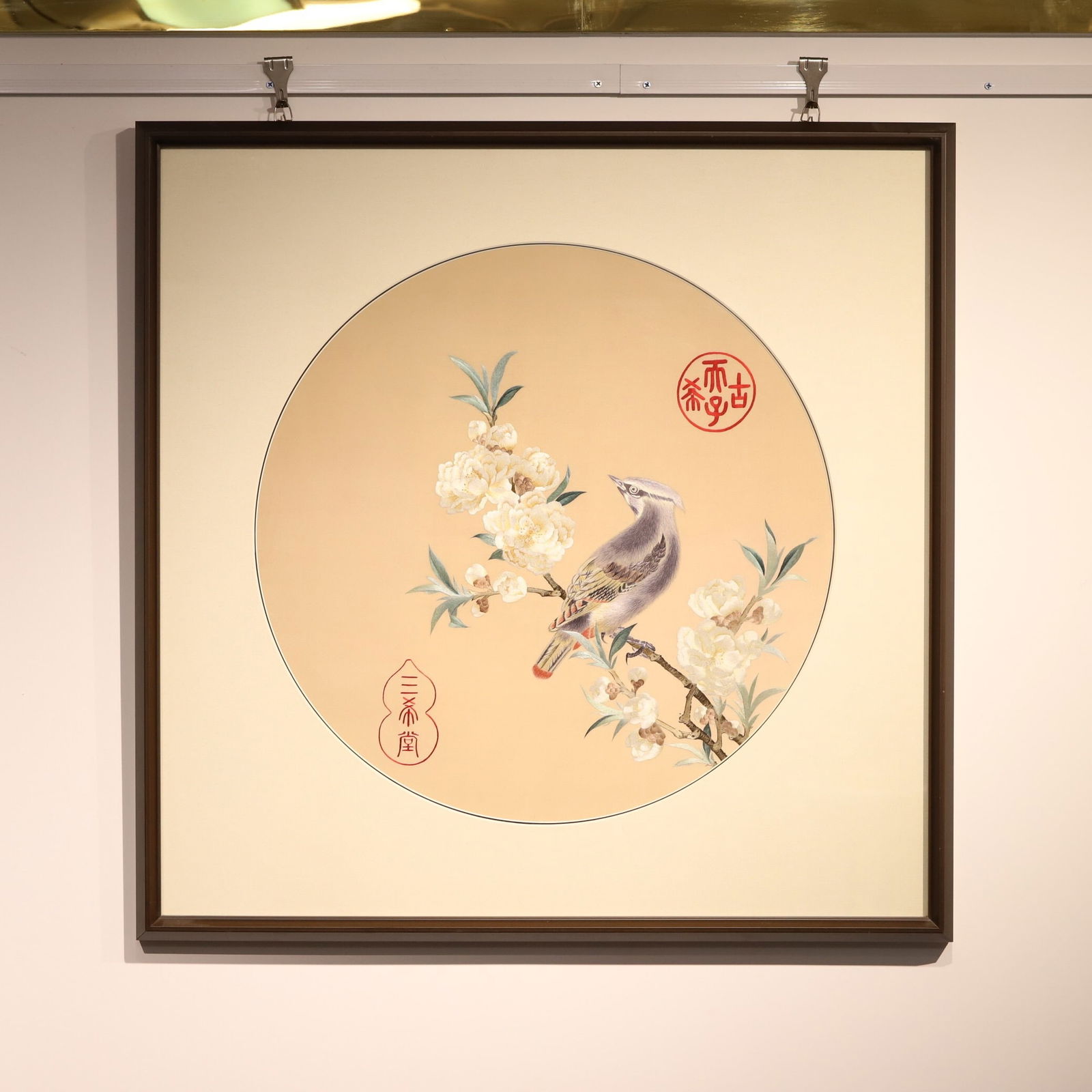 Sanxitang style Shu embroidery hanging screen: 84*84/57