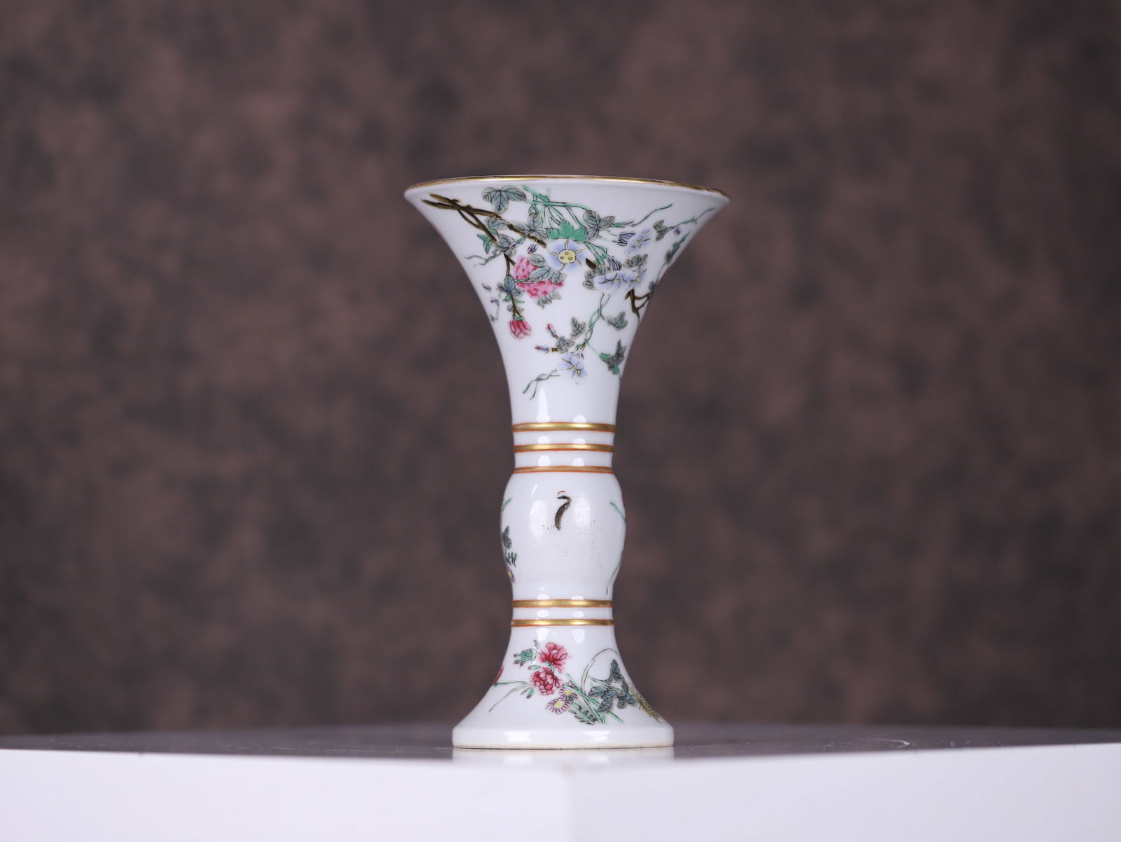 Qianlong style Pink Colored Flower Gourd: 19.5*11.4