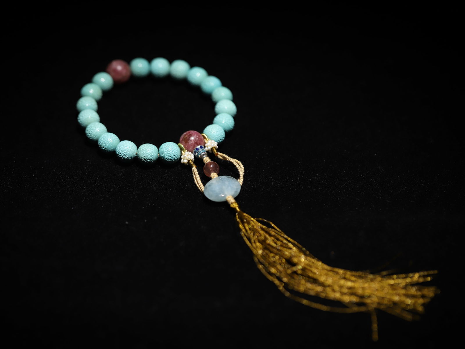 Turquoise and Ruby Handheld Item (1 of 1)