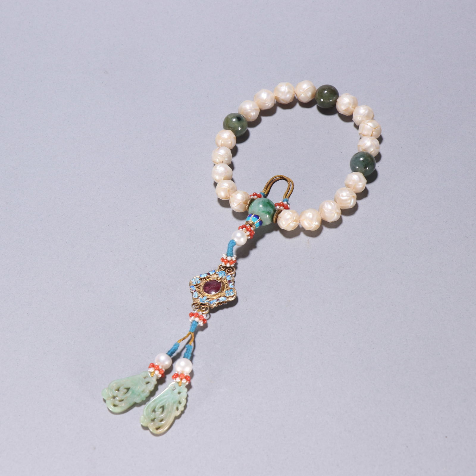 Qing Dynasty Pearl Eighteen Sons Handheld (1 of 1)