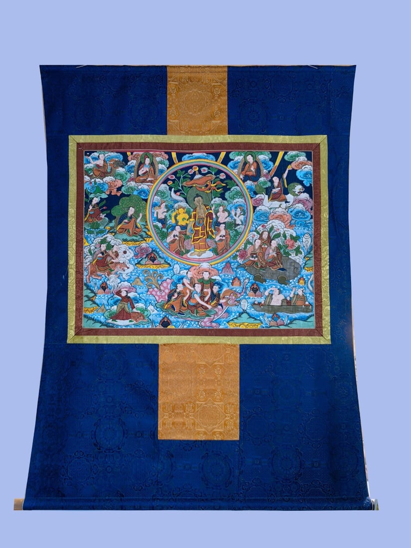 Qing Dynasty Mineral-Painted Thangka (1 of 1)