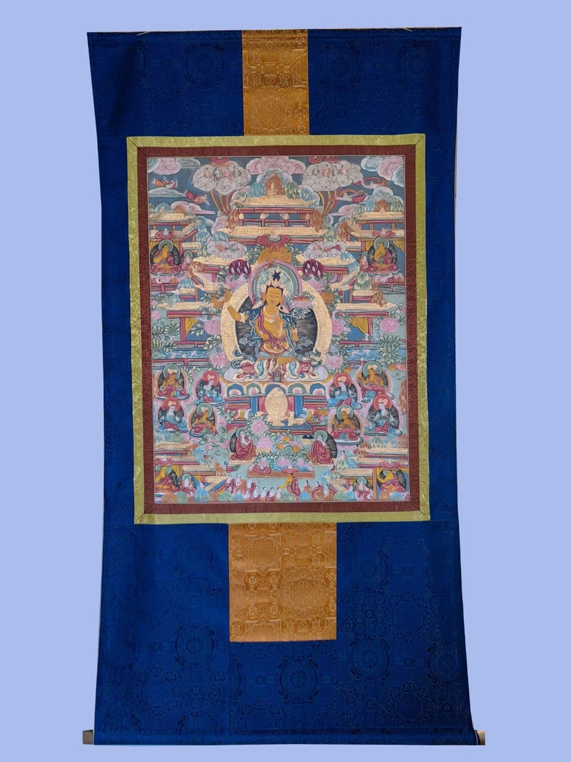 Qing Dynasty Mineral-Painted Thangka (1 of 1)