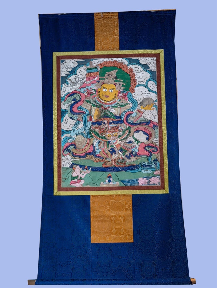 Qing Dynasty Mineral-Painted Thangka (1 of 1)