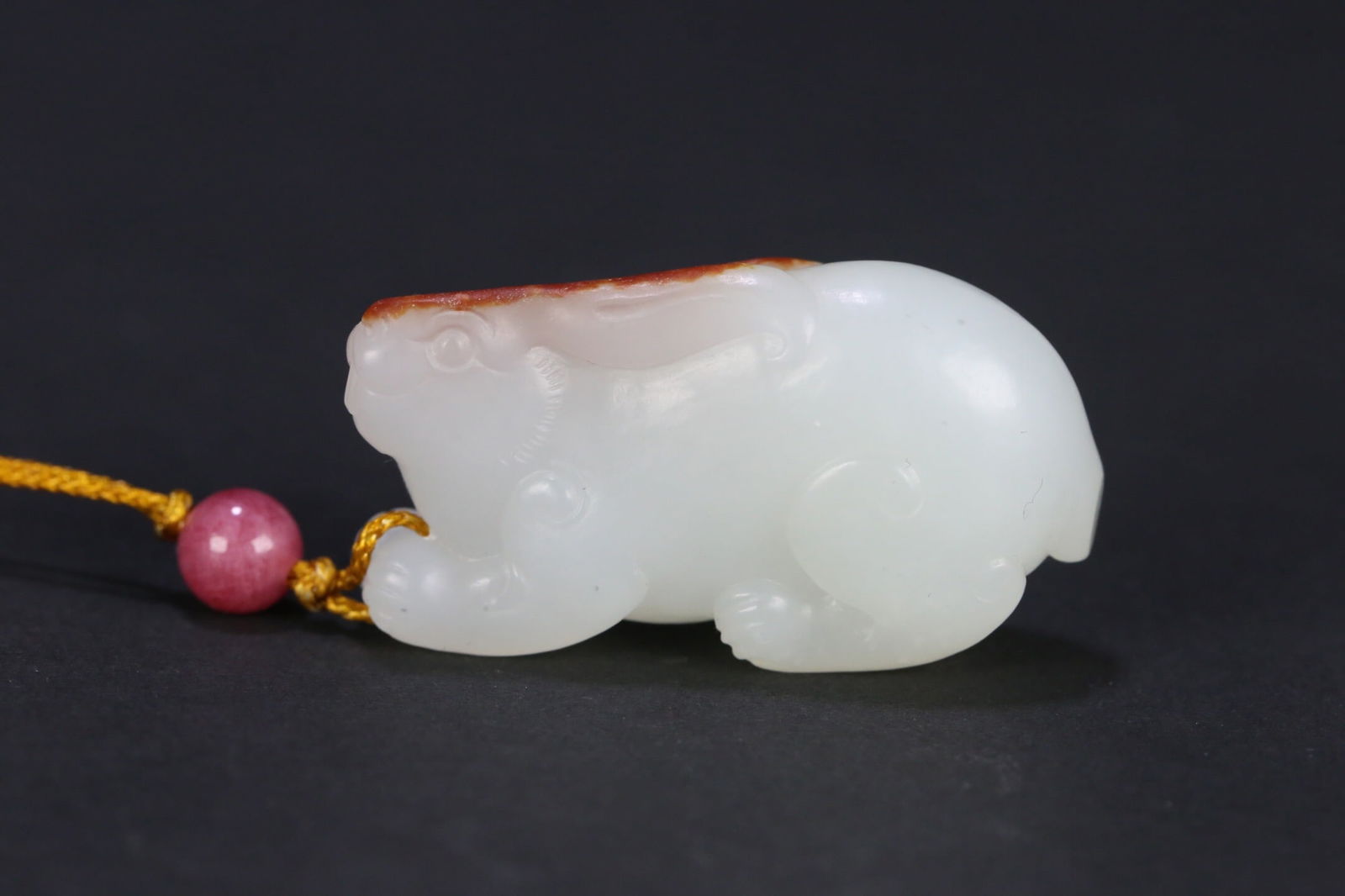 Hetian White Jade Round Bracelet: 4*2.2*1.3/19g