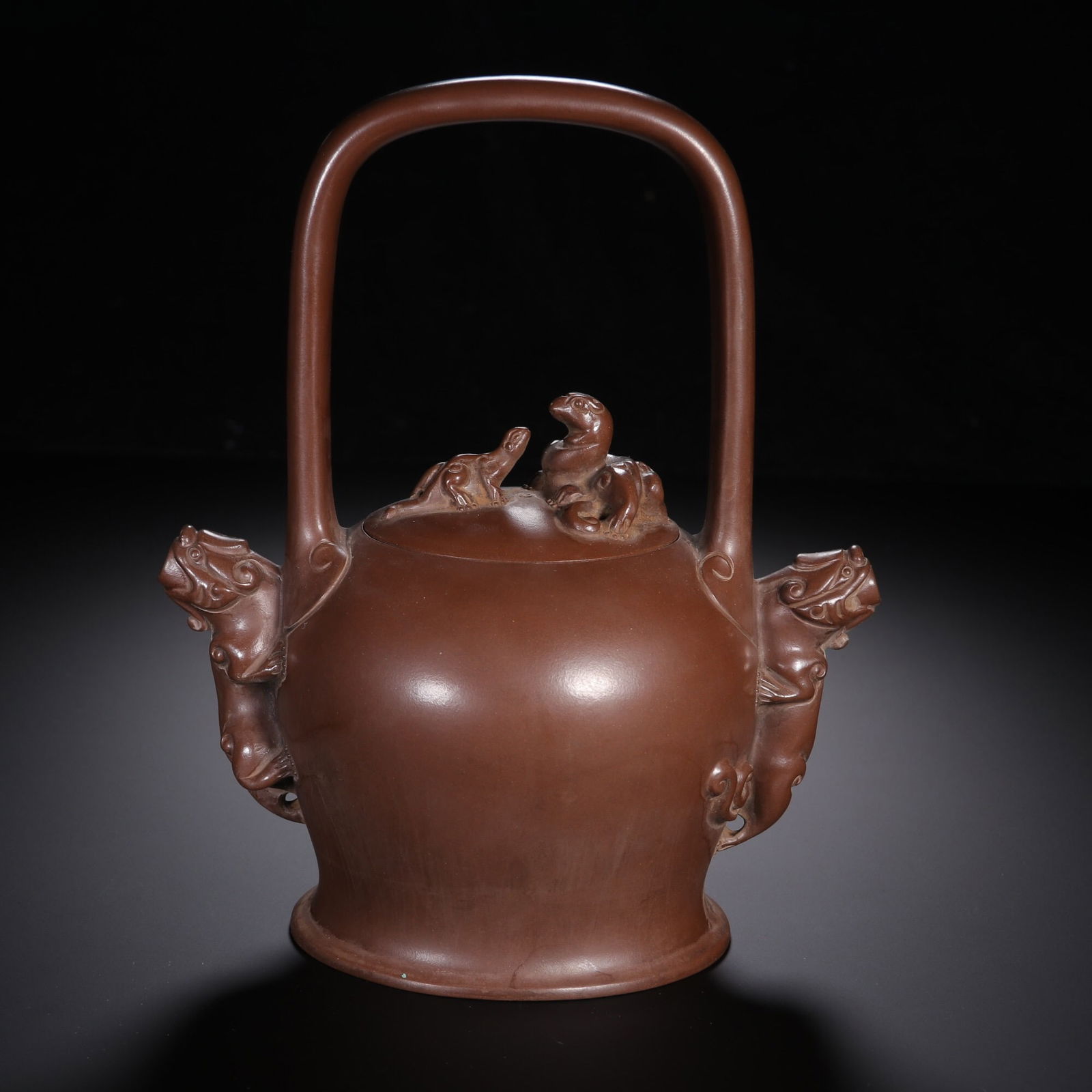 Qichang mark Purple Clay Beam Teapot: 21*17