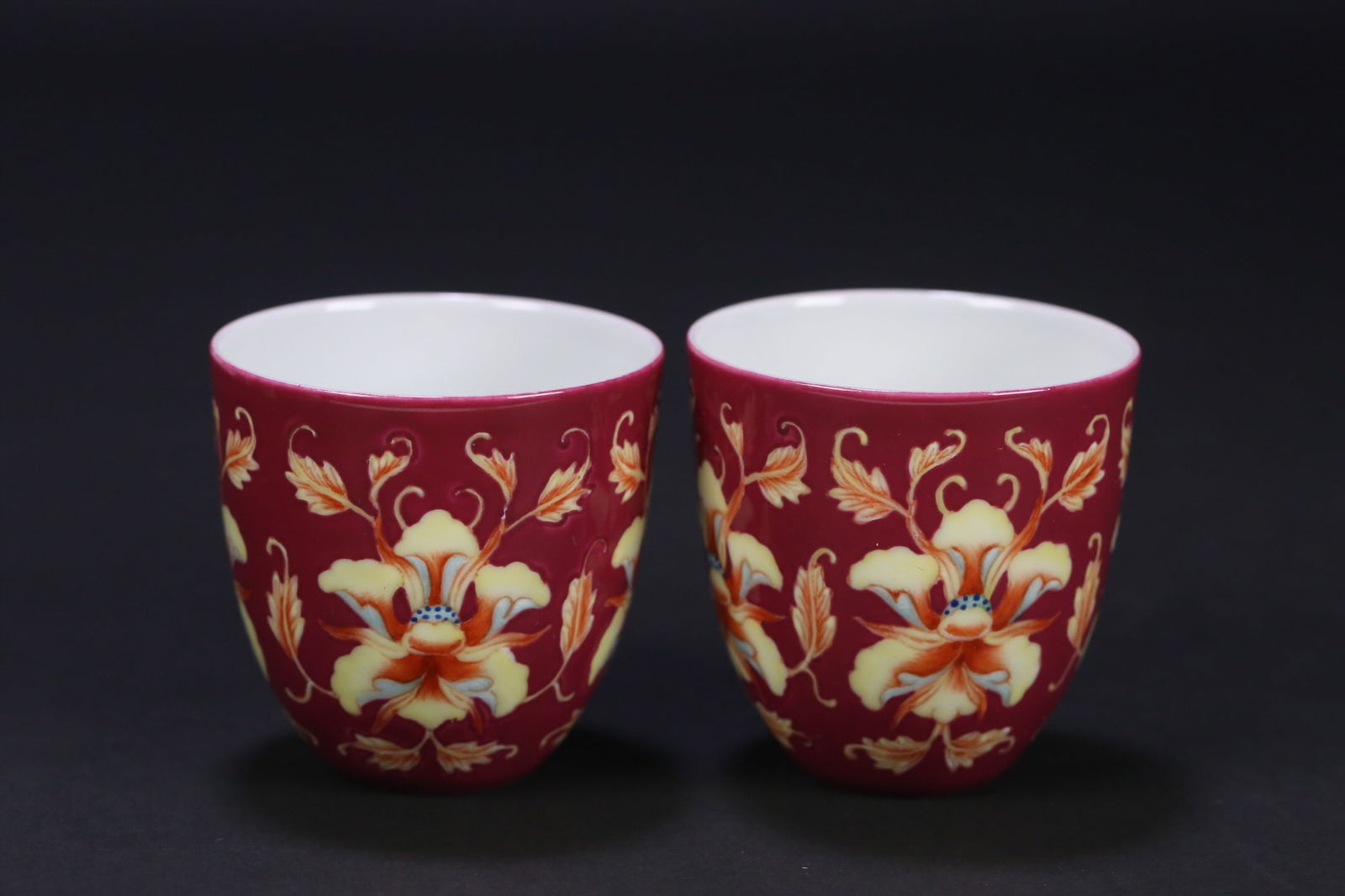 Kangxi mark Pink Cup Pair: 2.7*4.8