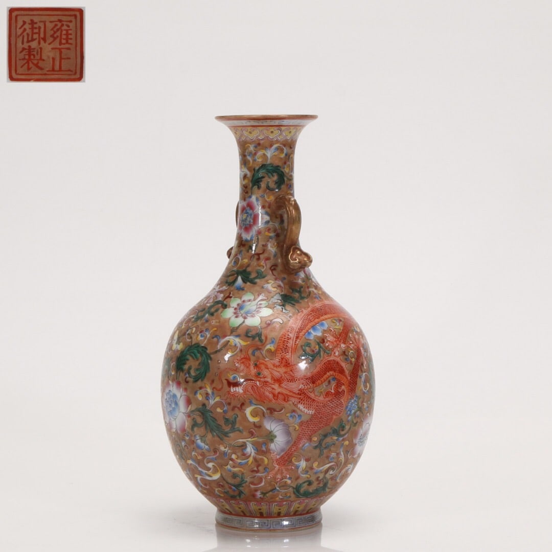 Yongzheng mark powder colored bottle (1 of 4)