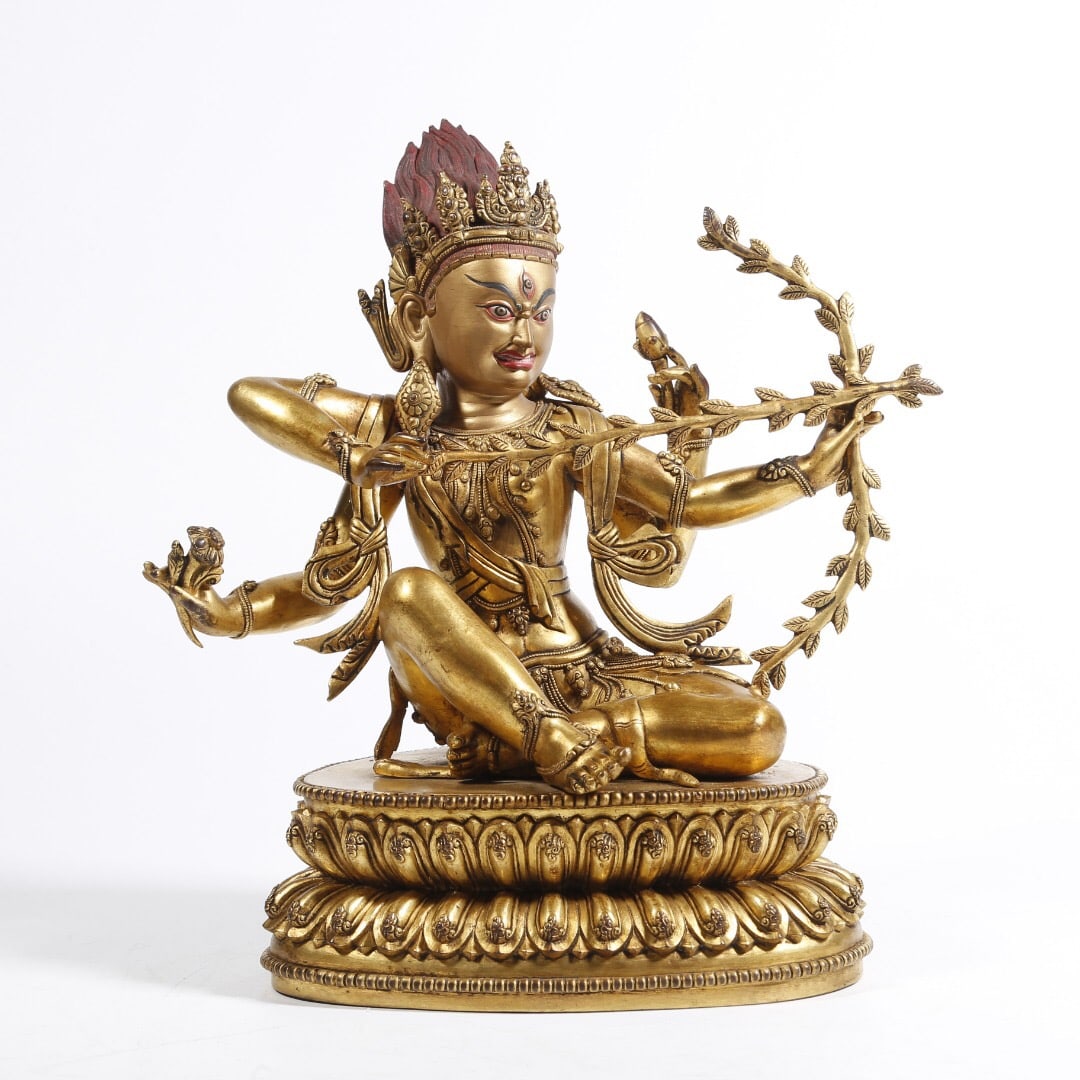 Copper gilded statue (1 of 1)