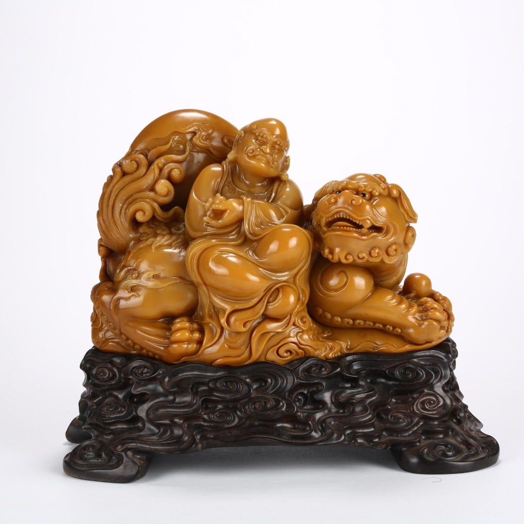 Huangshi Ornament for Imperial Use in the 56th Year of Emperor Qianlong mark reign: 20*13.5/2.9kg