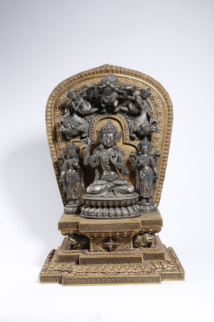 Copper gilded gold and silver Buddha statues (1 of 1)