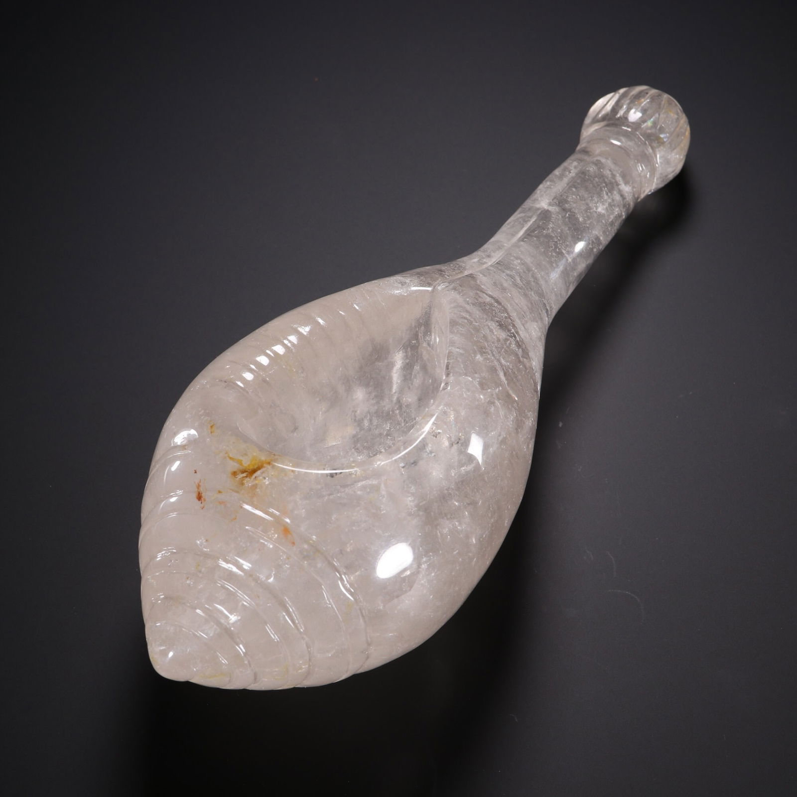 Qing Dynasty Crystal Snail Ornament: 23*8.5/1.13kg