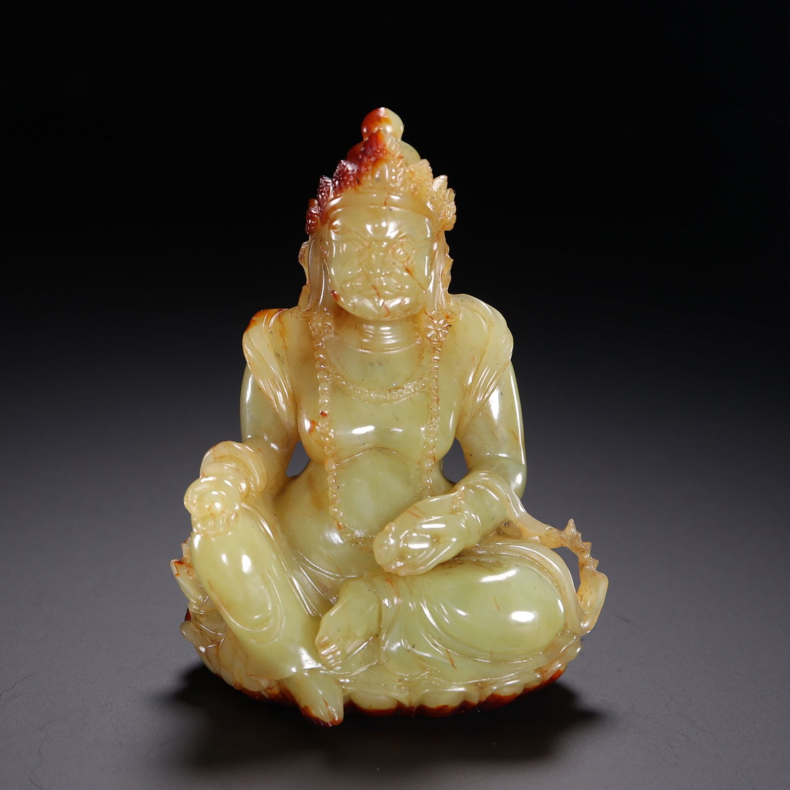 Qing Dynasty Hetian Huangyu Statue (1 of 2)