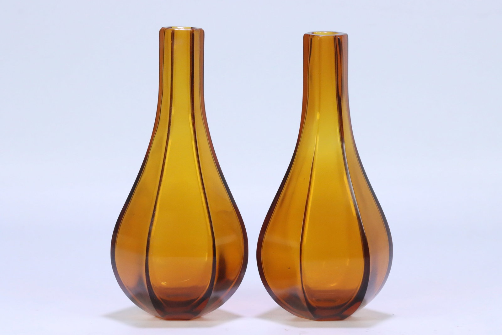 A Pair of Qing Dynasty Yellow Glazed Long-Necked Vases (1 of 3)