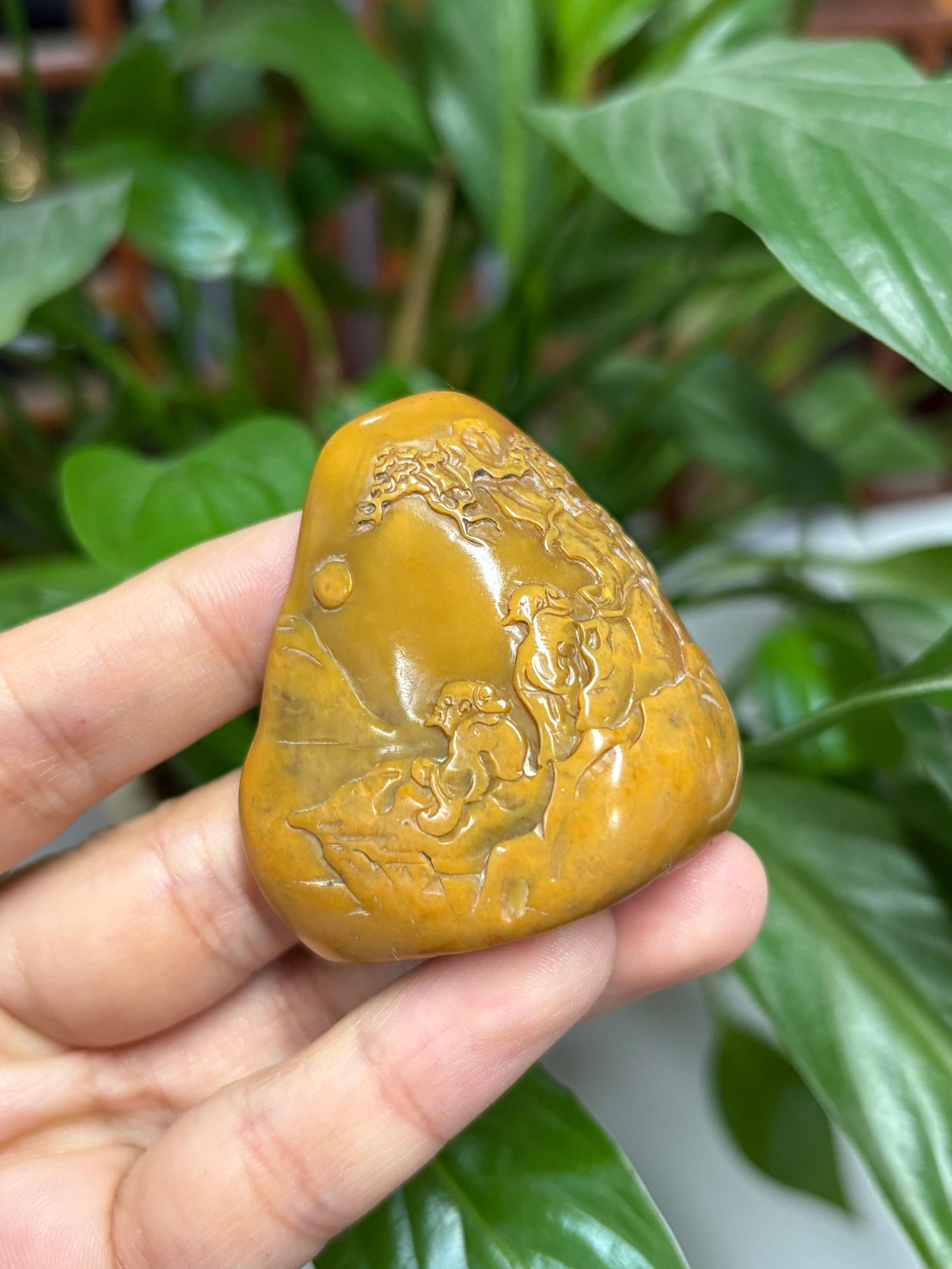 Qing Dynasty Tianhuang Stone Seal: 4.4*4.4*2.5/53.5g