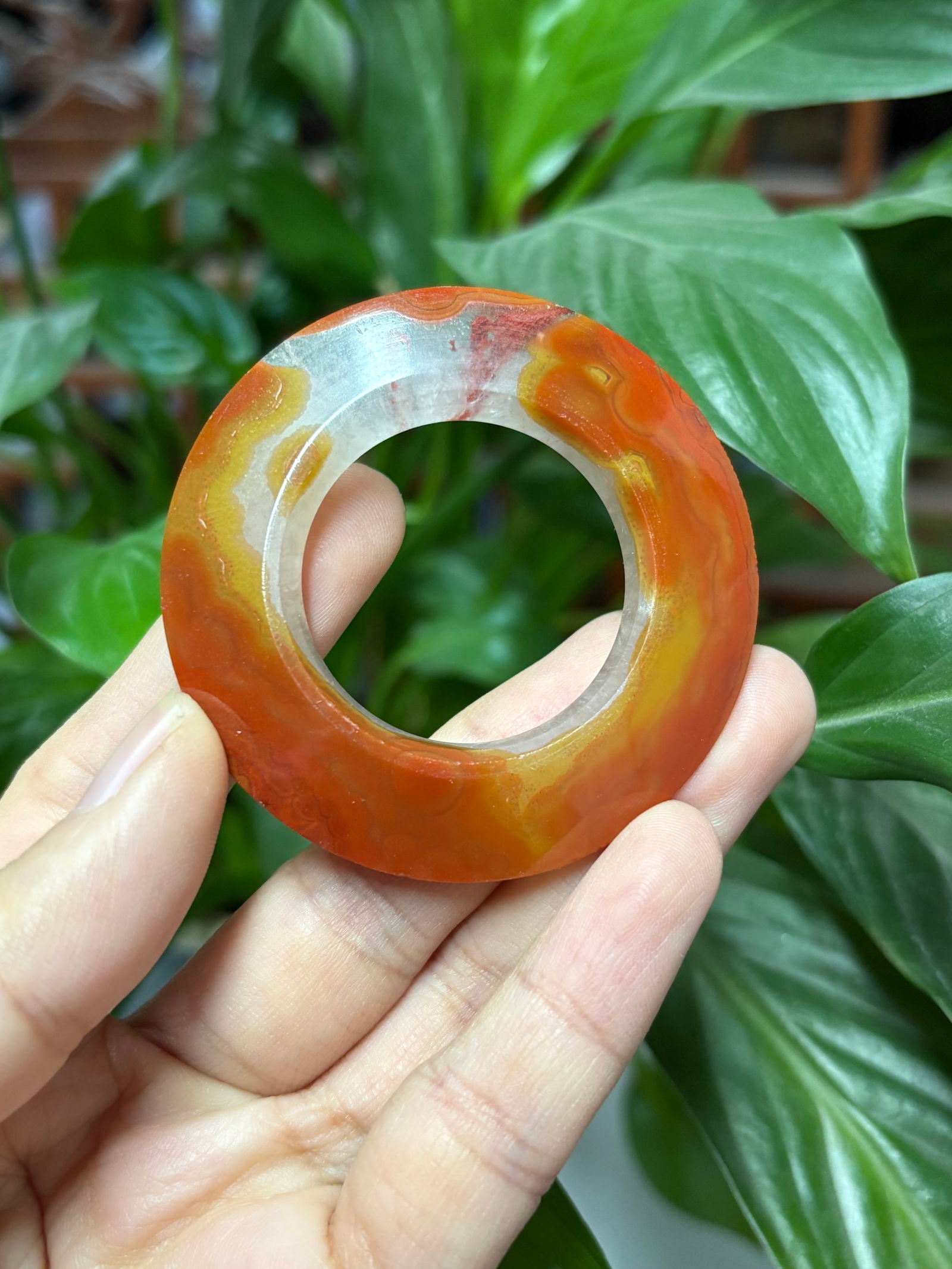 Warring States Red Agate Ring: 5.6*0.8/25g