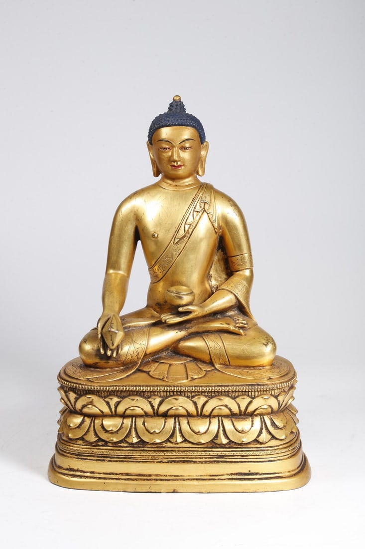 Copper gilded Buddha statue (1 of 1)