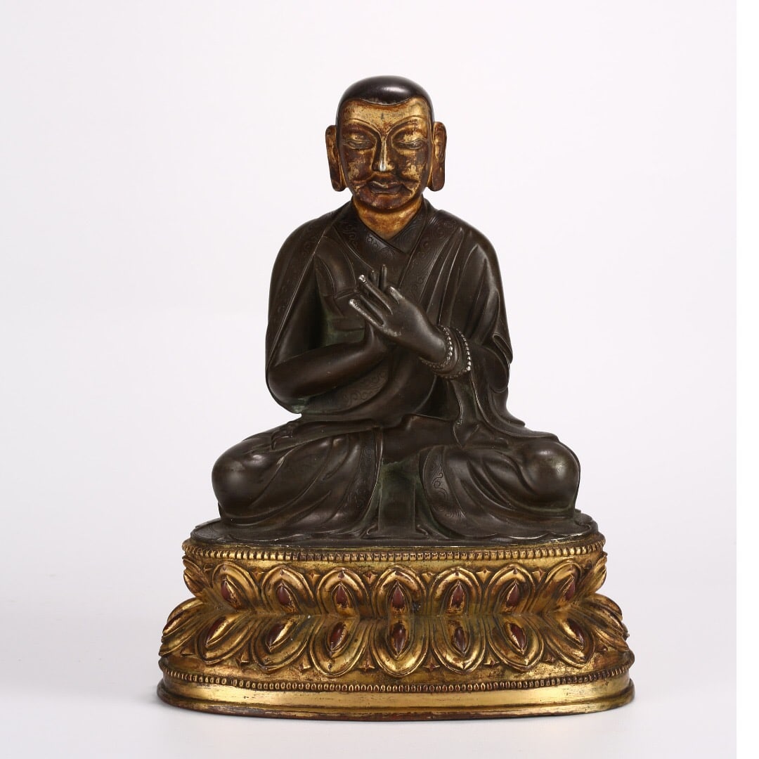 Tibetan Silver Gilt Buddha Statue (1 of 1)