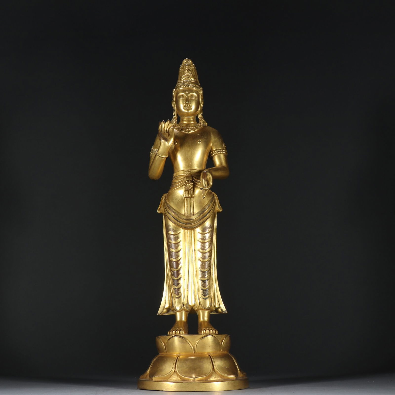 Copper gilded Buddha statue (1 of 1)