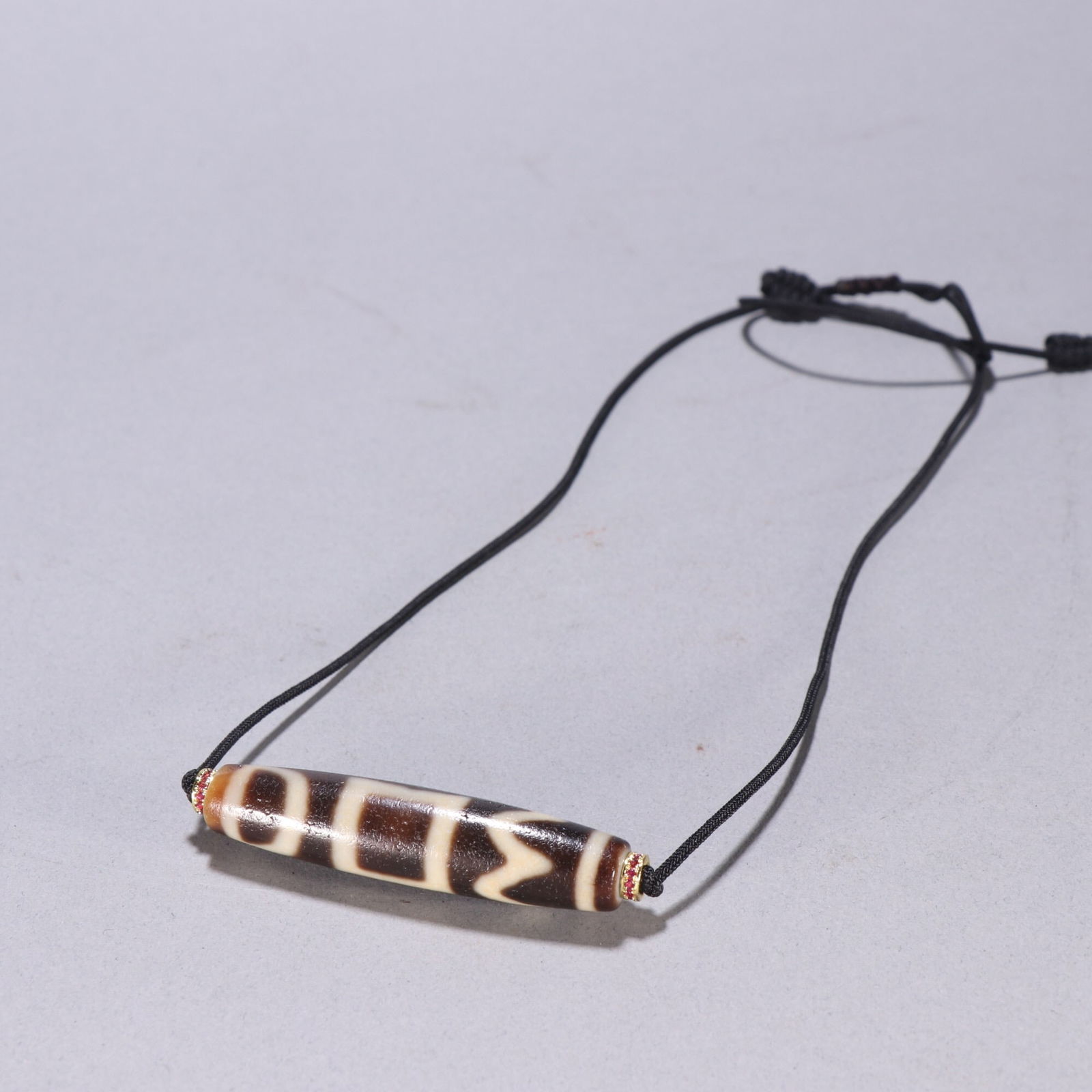 Heaven and Earth Dzi Bead: 5.6*1.2/15.8g