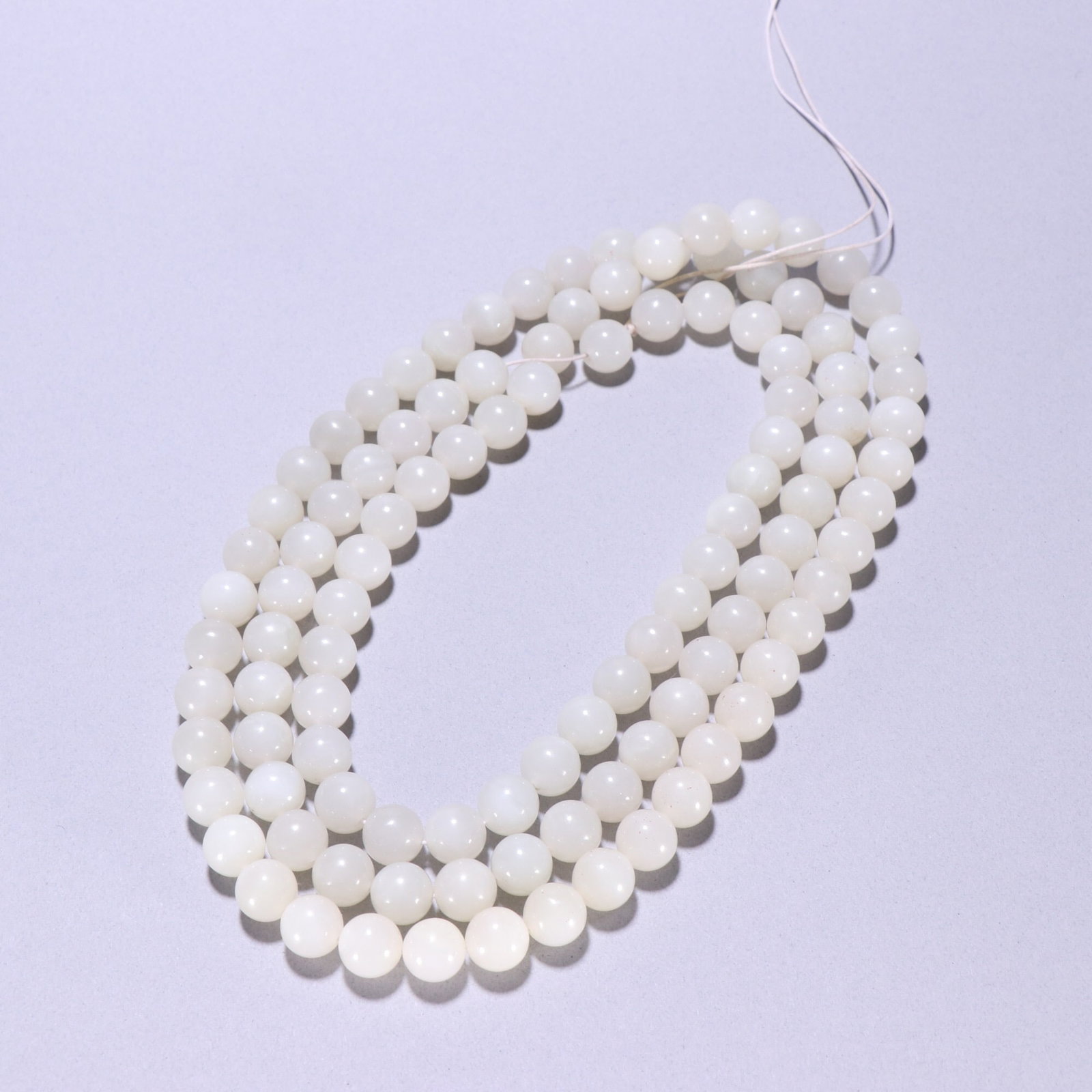 Qing Dynasty Hetian Jade 108-Bead Buddhist Prayer Bead: 1.1/284.3g