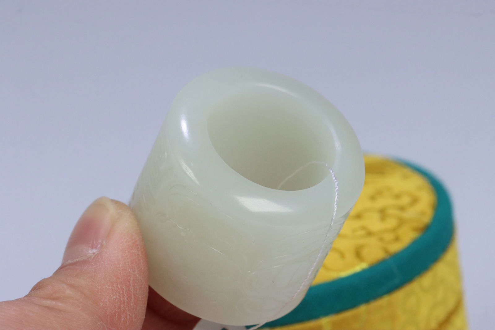 Qing Dynasty Hetian Jade Thumb Ring (1 of 1)