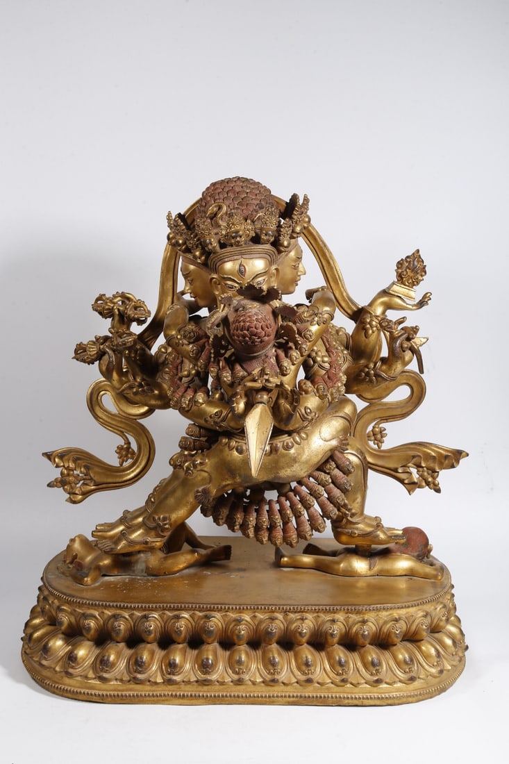 Copper gilded statue (1 of 6)